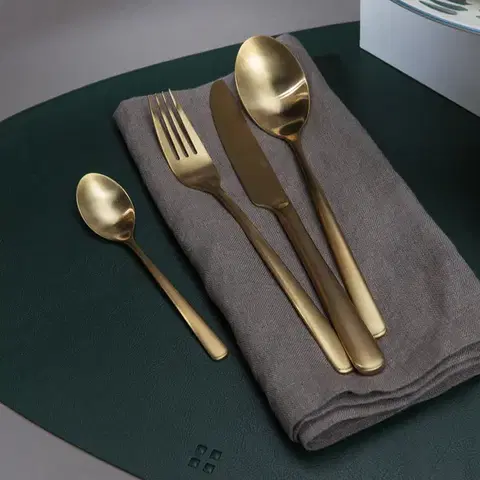 Palaszürke lenvászon terítők 50 x 50 cm 2 db - Gaya Ambiente - 596434
