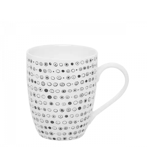 Csésze tejre, teára vagy capuccinora 320 ml szett 3db - Basic Dots - 490822