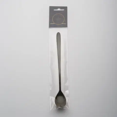 Latte kanál szívecskével PVD szürke - Love Cutlery - 116624