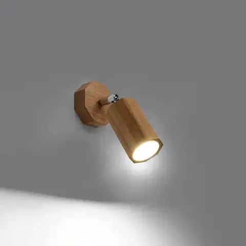 Zeke tölgyfa fali lámpa