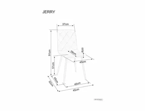 Jerry Brego étkező szék kasmír láb/ bézs 34