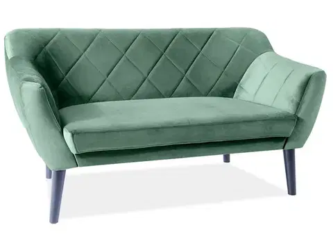 Karo 2 Velvet kanapé bluvel 78 zöld/ wenge