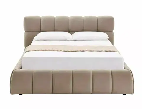 Parma Velvet 160*200 franciaágy sötét bézs Bluvel Tap. 40