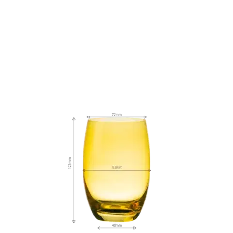 Poharak sárga 460 ml 6 db — Optima Glas Lunasol - 322832