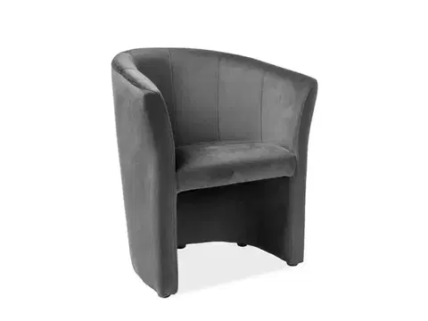 TM-1 Velvet fotel szürke bársony (Bluvel 14)