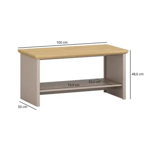 Idello LAW100 asztalka kőtölgy/ taupe