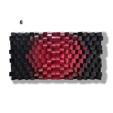 Borovi Fenyő Akusztikus Falpanel 140x70x7cm - 08 - fehér/fekete , 140x70x7cm
