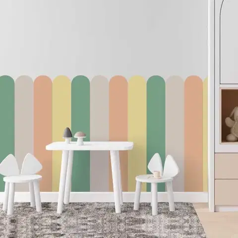 Öntapadós tapéta "Ívek - Warm Terracotta" (meleg, földes szín a boho stílushoz)
