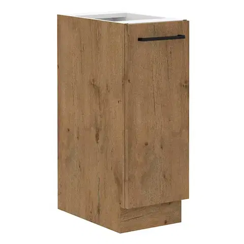 Niki 30. 30 D CARGO BB 30x82x52cm fényes fehér/lancelot tölgy (munkalap nélk)
