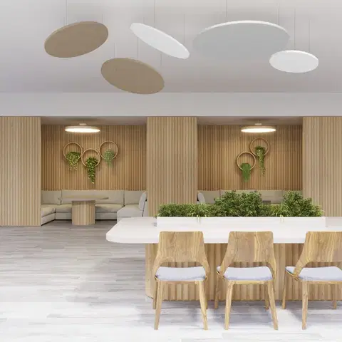 Bilnora extra sűrű kör alakú hangszigetelő mennyezeti panel Ø120x1,2cm - 06 világosszürke , Ø120x1,2cm mennyezeti panel