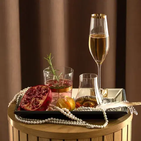 Sampán pohár arannyal borított szélel 210 ml — Premium Glas Crystal - 321810