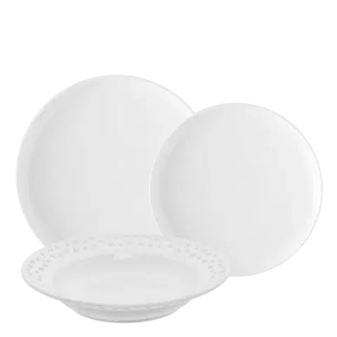 Porcelán készlet 18 db Gaya Atelier fehér - W0127