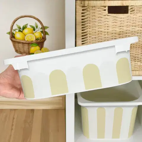 Matrica IKEA TROFAST dobozhoz - Sárga ívek