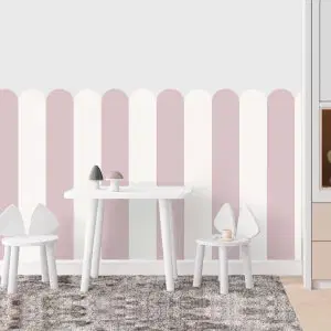 Falvédőívek matrica "Candy Rose" (Játékos, édes rózsaszín a gyermekek számára)