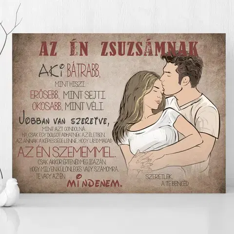 Valentin napi ajándék - Szerelmi vallomás nőknek - Kép falra