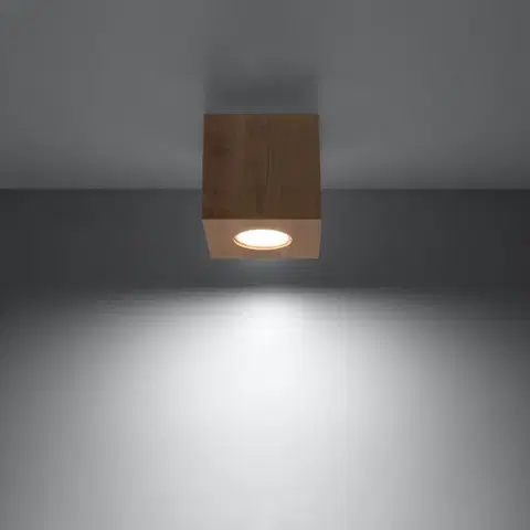 Quad natúr tölgy mennyezeti lámpa
