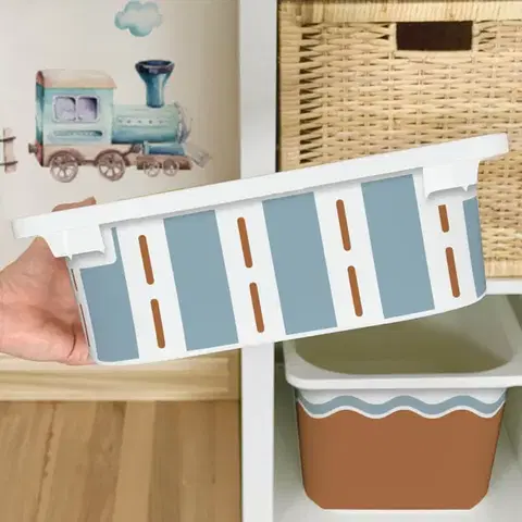 Matrica az IKEA TROFAST dobozra – Terracotta Breeze (geometrikus minták)