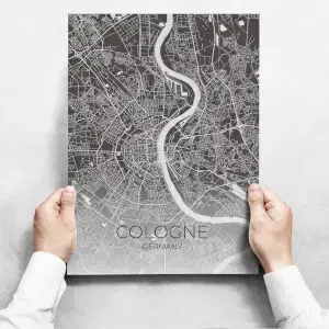 Fali dekoráció - Map Of Cologne