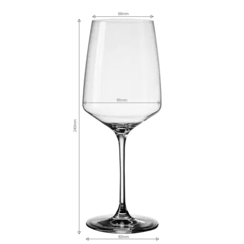 Vörösboros poharak 520 ml 4 db-os szett - Century Glas Lunasol - 322161