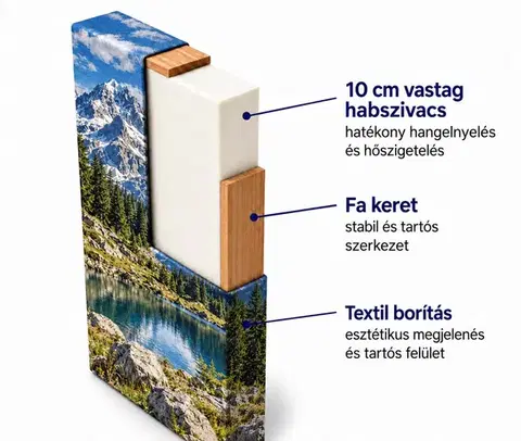 Fényképes akusztikai panel- egyedi fényképpel is - 104x64x6cm szállítás nélkül