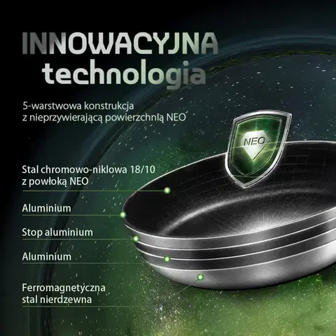 Serpenyő Ø 28 cm, m: 6 cm — Orion Expert Neo Multi-Layer Lunasol - 601406