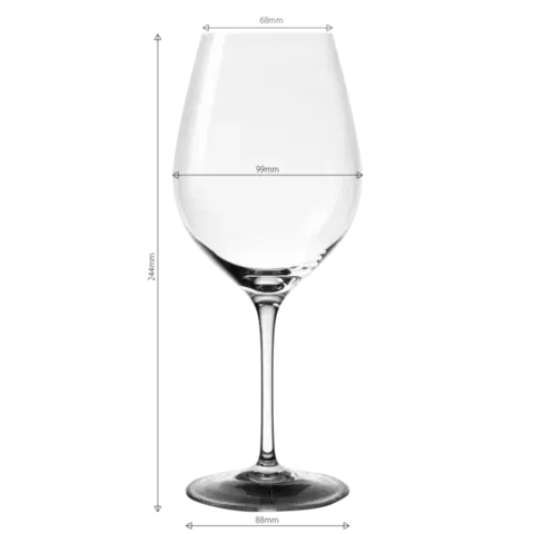 Vörösboros poharak 660 ml-es 6 db-os készlet - Optima Glas Lunasol - 322682