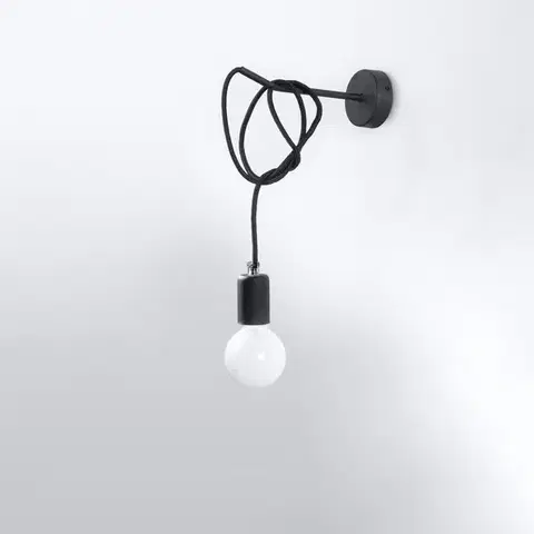 Edison fekete fali lámpa