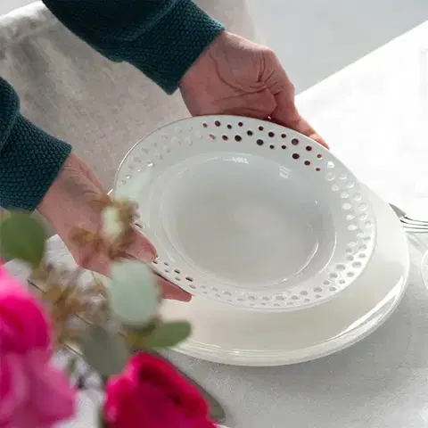 Porcelán készlet 18 db Gaya Atelier fehér - W0127