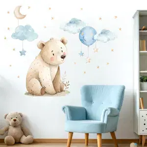 Falmatrica gyerekszobába - Maci a csillagos ég alatt