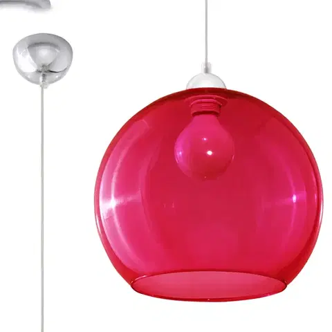Ball piros függőlámpa