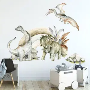 Falmatricák - Dinoszauruszok szivárvánnyal
