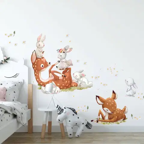 Matrica gyerekeknek - Őzike nyuszikkal