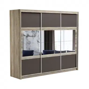 Gardrób XXIX/250 tükrös gardrób kanyon tölgy/láva