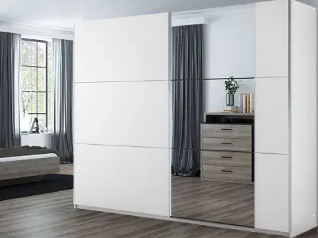 Gardrób XVII/250 tükrös gardrób fehér