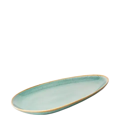 Tányér Triangle Sand türkiszkék 30,5 x 24,2 cm – Gaya - 451963