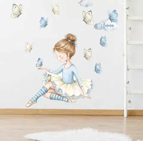 Tervezői tapéta névvel - Ballerina kék tónusokban
