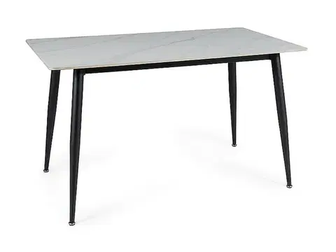 Rion étkező asztal fekete láb/ fehér asztallap (130X70)