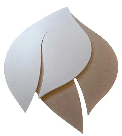 Bilnora extra sűrű, levél alakú mennyezeti panel 1400x700x12mm - 1 fehér