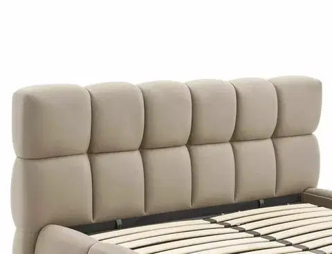 Parma Velvet 160*200 franciaágy sötét bézs Bluvel Tap. 40