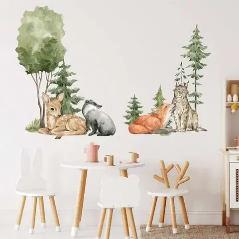 Falmatrica gyerekszobába - Forest erdei minta állatokkal