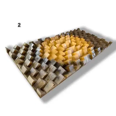 Fali panel 140x70x7cm-design panel - diffúzor - 02 - sötét barna/világos barna , 140x70x7cm