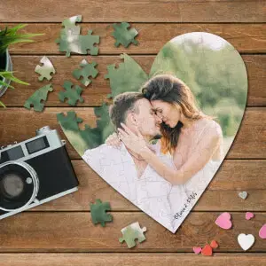 Fényképes SZÍV puzzle - Valentin napi ajándék