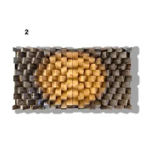 Fali panel 140x70x7cm-design panel - diffúzor - 02 - sötét barna/világos barna , 140x70x7cm
