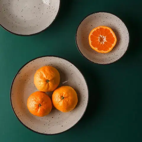 16 db-os porcelán készlet – Gaya Atelier szürke fröccsmintás - 453096