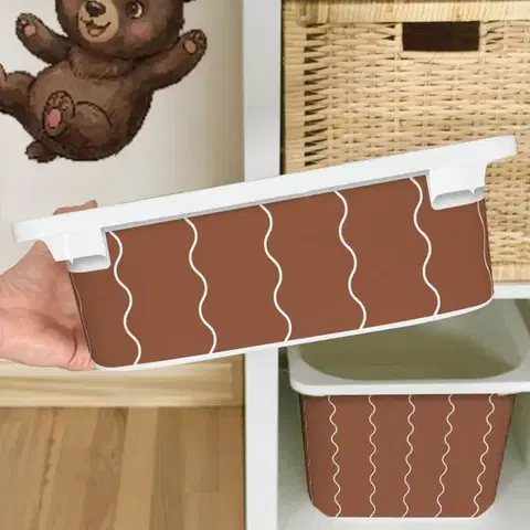 Matrica IKEA TROFAST dobozhoz - Barna hullámok