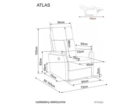 Atlas Raven nyitható fotel sötét bézs 30