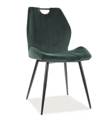 Arco Velvet étkező szék fekete láb/ zöld bluvel 78