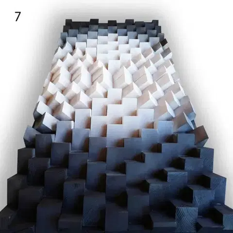 Fali panel 70x140x7cm-design panel - diffúzor 7 szín - 07 - fekete/fehér , 140x70x7cm
