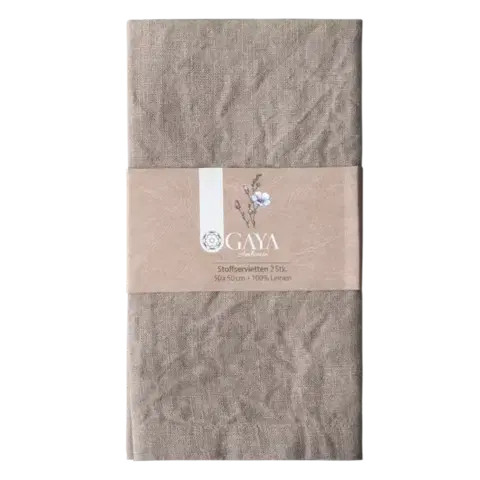 Palaszürke lenvászon terítők 50 x 50 cm 2 db - Gaya Ambiente - 596434