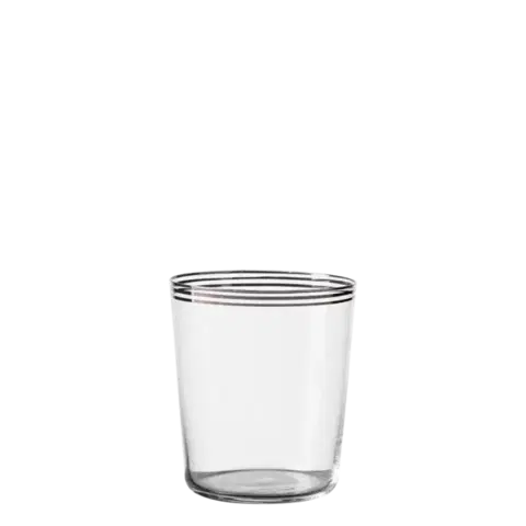 Tumbler poharak 3 platina színű sávval 440 ml készlet 6 db – 21st Century Glas - 322177